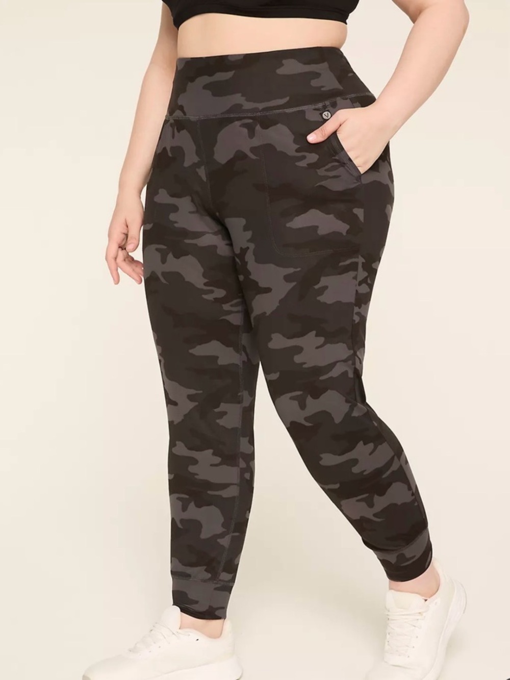 Lane Bryant Livi Soft Black and Gray Camo Jogger Size 18/20